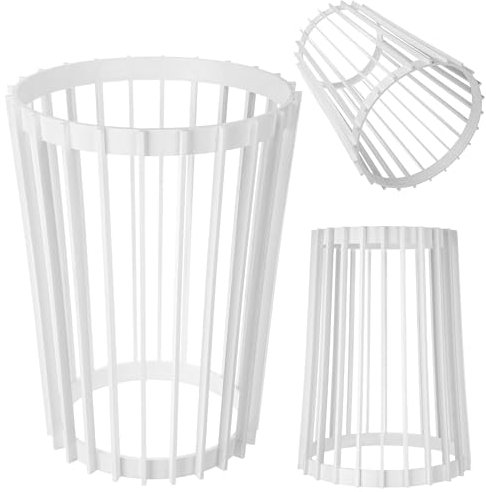 KADAX Blumentopfständer Aytre, Blumenständer aus Kunststoff, Pflanzenständer, Pflanzentisch, Blumentisch, Blumenhocker, Pflanzenhocker (Weiß, 53.5cm)