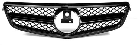 Sport Kühlergrill Für C W204 C43 C180 C200 C250 C300 Für GTR Diamond Style 2008-2014 2013 2012 Auto Frontstoßstangengrill Haubengrill Grille Kühlergrill(A -Glossy Black)