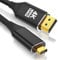 4K Micro HDMI to DP Cable 3.3FT, High Speed Uni-Directional 4K@60Hz/2K@120Hz Micro HDMI to Displayport Cord, Support Camera, Laptop, Tablet, Paid, Graphics/Video Card, Raspberry Pi Zero W