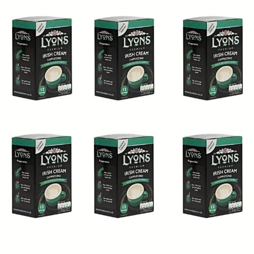 Lyons Premium Instant Coffee Assorted Flavours+ FabFinds Mystery Mug (6, Irish Cream Cappuccino)