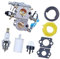 Pexorin Carburador WTA-29 con Filtro de Combustible y bujía for Motosierra de Gasolina Husqvarna 455E, 455, Rancher y 460 y 461. Bujía para cortacésped