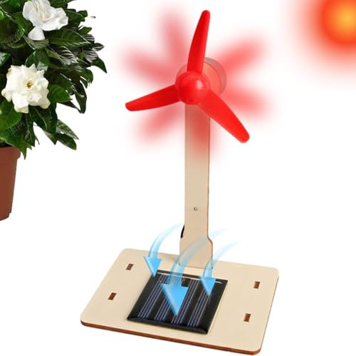Solar Wind Mill Model - Solarenergie -Wissenschafts -Kit für Kinderausbildung | Handgefertigtes Solarsspielzeug für Heimspiel, Gartenverzierungen, Lernwerkzeuge, lustiges Geschenk für Kinder, Schu