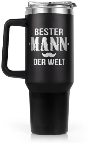 musaecoin Geburtstagsgeschenk für Männer, Geschenk für Männer, Geschenk-40 oz Thermobecher mit Deckel und Strohhalm (Für Manner)