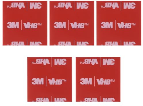 5 Pezzi Nastro Biadesivo Extra Forte, Biadesivo Extra Forte,Impermeabile e Resistente alle Alte Temperature, per Casa, Ufficio,30mmx30mm