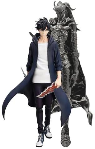 Qiufman Sung Jin Woo Figur Igris Anime Actionfigur 20cm Stehende Statue Anime Igeuliteu Modell Geschenk Dekoration Desktop Ornamente Weihnachten