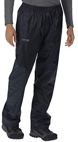 Regatta Pack-it Waterproof Overtrousers men, for hiking, cycling, walking, motorbike - outdoor lightweight men's outdoor rainproof bottoms, with elastic waist - water repellent & breathable