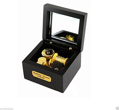 18 Note Musikalische Bewegung aus Holz Spieluhr Wind-up Play Carrying You From Castle in the sky (das) schwarz