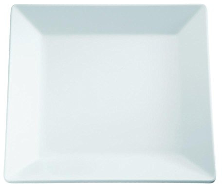 APS 83407 Tablett PURE, 21 x 21 cm, Höhe 3 cm, Melamin, weiß