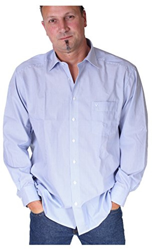 Marvelis Herren Businesshemd Non-Iron Comfort Fit, Langarm, Kent-Kragen, 100% Baumwolle