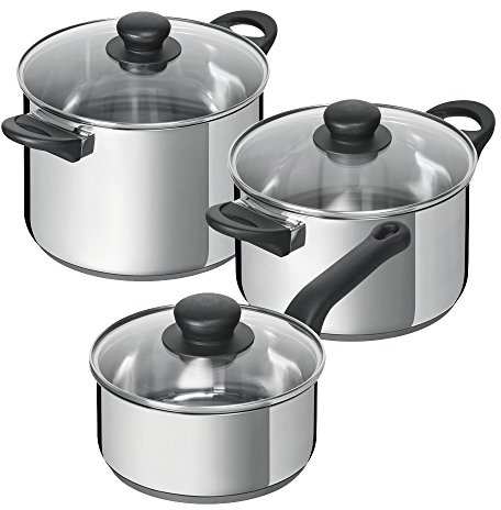 KUHN RIKON 37386 Kochgeschirr Topfset Set Studio Set 3-teilig mit Deckel bestehend aus
