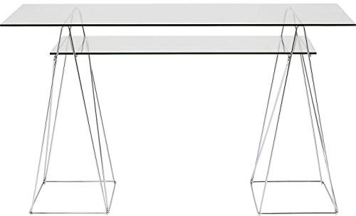 Mesa Escritorio Polar Cromada /Cristal