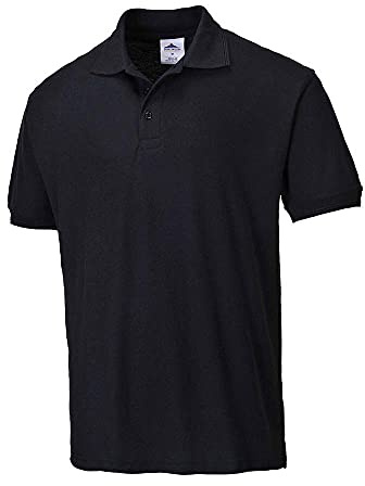 Portwest Naples Polo Shirt, Color: Black, Size: XL, B210BKRXL