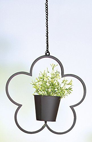 GILDE Blumenampel Blumentopf Dekoartikel Blume aus Metall, 36 cm