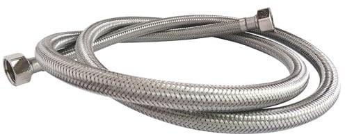 SOMATHERM FOR YOU, Flexible sanitaire 1500mm DN10 - Raccord 2 écrous tournants 1/2 - Acier inox et EPDM - Résistant, souple et étanche - Norme ACS et certification QB - Pression max 10 bars