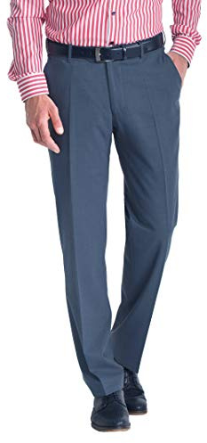aubi: Herren Sommer Businesshose Anzughose Cool Finish Flat Front Modell 26, Farbe:dunkelblau (48), Größe:60