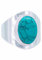 mantraroma Ring Silber 925 Damen Türkis Edelstein türkis schlicht groß modern