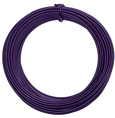 Vaessen Creative Alambre de Aluminio para Manualidades 26 m x 3 mm Aubergine (Morado) - Alambre Flexible Metálico para Bisutería y Arreglos Florales