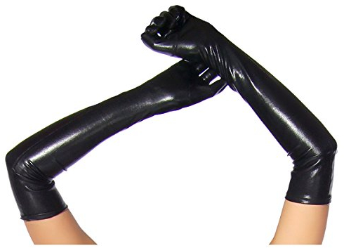 BESTOYARD Ladies Women Opera Long Gloves Evening Dress Faux Leather Elbow Length Gloves