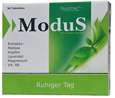 Pharmacy Laboratories Modus Calm Day | Stress, Nerves & Anxiety Relief Supplement | 30 Tablets | Contains Magnesium, Vitamin B6, Lavender, Hop Cones & Lemon Balm Herb Extracts | Intended for Adults