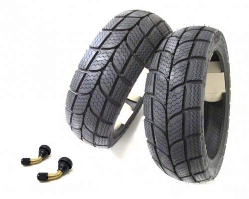 KENDA Winter Roller Reifen Winterreifen inkl. Ventil Set Satz passend für Huatian, Hyosung, Italjet (120/70-12 + 130/70-1