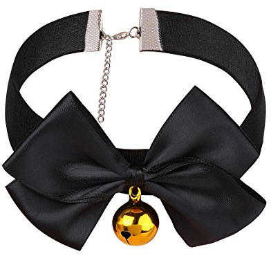 Freebily Damen Punk Choker Leder Slave Halsband mit O-ring Halskette Festish Halsbänder Einstellbar Schwarz B M