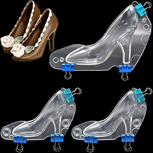Yueser 3 Stück 3D High Heels Form Schokolade Kuchen Schuh Form Zuhause Backwerkzeug Hochzeit Kuchen DIY Dekoration