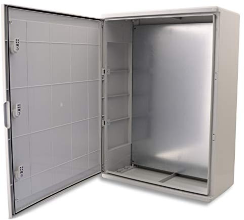 BOXEXPERT Boîtier en plastique ABS, IP65, armoire murale, boîtier industriel, boîtier vide, 800x600x260mm, gris, boîtier de la série Fleet