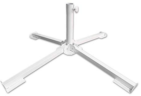 ECOSWAY Pied de parasol pliable en croix pour terrasse - Base stable et antidérapante