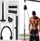 Favuit Cable Pulley System Home Gym, LAT Pull Down Weight Cable Pulley System DIY Home Gym Fitness Cable Machine Attachment for Gym LAT Pull Down Biceps Curl Tricep Arm Workouts