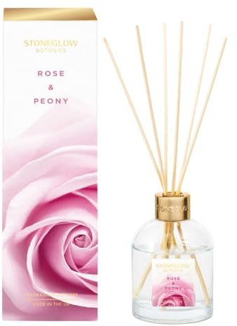 Stoneglow Candles New Botanic Diffusor, Rose & Peonse, 150 ml