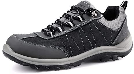 Knixmax Wanderschuhe Damen Wasserdicht Sommer Trekkingschuhe Leichte Outdoorschuhe Trekking-& Wanderhalbschuhe Grau Gr.38