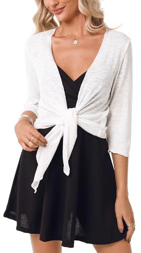 Gyabnw Bolero Shrug Women UK Sheer Cardigan Summer Short Sleeve Jacket Cover-Up Weddings Events