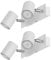 ledscom.de 2 Stück Wandspot WAIKA, zweiflammig, mit Schalter, weiß matt, inkl. GU10 LED, PAR16, warmweiß, je 6,3W, 374lm, 70°, 3-Stufen-Dimmer
