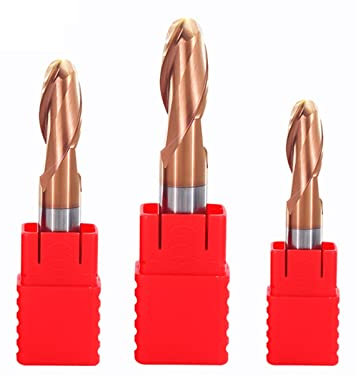 ZSBLXHHJD Oberfräsen-Bits 2 Rillen HRC55 Kugelendfräser, Wolframkarbid-Werkzeug, CNC-Frässchneider, Fräsbohrer (Größe: R1,5 x 4DX50L-2F, Farbe: 10 Stück)