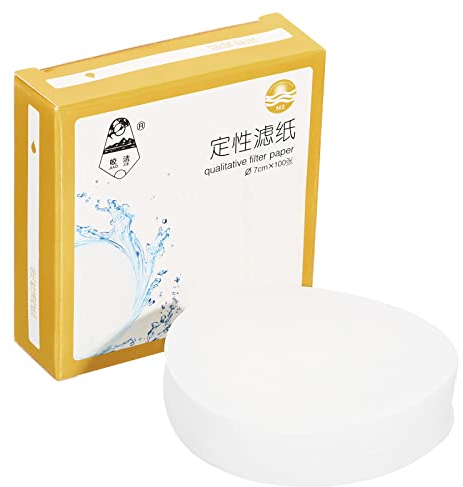 PATIKIL 100Pcs 7cm Qualitative Filter Paper Circles, Slow Speed Round Laboratory Filter Paper Chemical Industrial Oil Testing Funnel Filter Paper