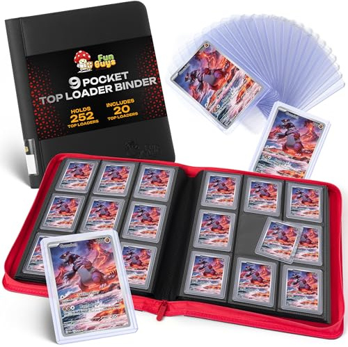 Toploader Sammelkarten Binder - 252 9 Pocket Aufbewahrung für Pokemon, Yugioh, MTG und TCG Karten - Kartensammlung Ordner