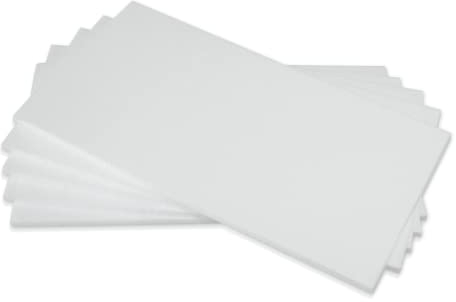 Láminas Poliespan Manualidades Pack 5 Unidades 100x28 cm Espuma Blanca Gruesa 1 cm Escolar Artesanía Modelismo Corte Fácil Decoración Escolar Aislante Ligero Espuma Dura Poliestireno