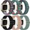 chinbersky 6 Stück Armband Kompatibel mit Fitbit Versa 4 Armband/Fitbit Sense Armband Damen Herren, Verstellbares Dehnen Nylon Sport band für Versa 4/Sense 2/Sense,Nicht kompatibel mit Fitbit Versa 3