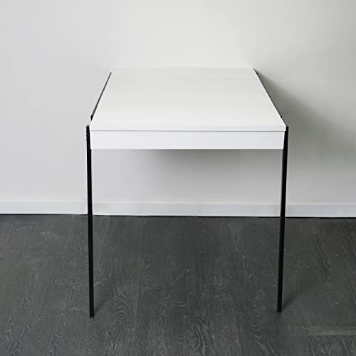 Ultimate Premium Products Murphy Klapptisch, platzsparender Wandtisch, Esstisch, multifunktionaler faltbarer Schreibtisch und Regal, Aufbewahrungsregal, kleiner Schreibtisch, Weiß