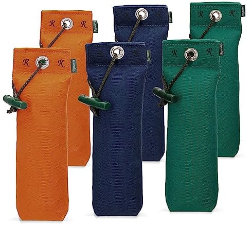 Romneys Standard Dummy 500g | Aktion 5 + 1 GRATIS | Robustes Material | Mit Wurfgriff | Schwimmfähig | Ideal für das Apportiertraining (farbmix)