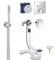 GROHE SmartControl - Dusch- Komplettset (inkl. Wannenfüll Ab- & Überlaufgarnitur, Unterputz-Einheit, Wandhalterset & Thermostateinheit), eckig,Chrom