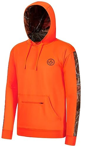 Bassdash Felpa con Cappuccio Midweight Impermeabile Performance Pesca Outdoor Pullover Sweatshirt