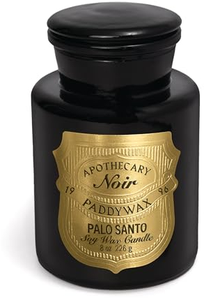Paddywax Luxury Candles Apothecary Noir Collection Natürlich Duftkerze, 226 Gramm, Tabak + Kiefer