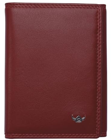 Golden Head Leder Geldbörse Polo RFID Protect Minischeintasche 1011 Rot dunkelrot