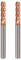 Lot de 2 fraises en carbure de tungstène de 8 mm - 4 flûtes - Longueur de coupe : 35 mm - Fraise en spirale TiSiN Coat - 55 HRC - Pour alliage d'aluminium, acier, cuivre