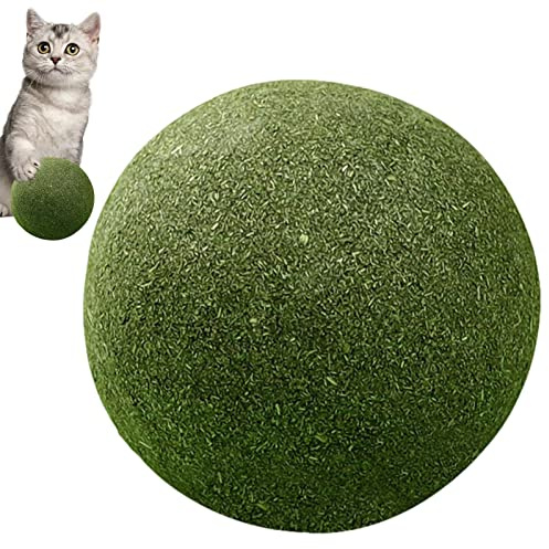 higyee 10cm Large Catnip Balls - Cat Interactive Catnip Toys | Healthy Lickable Cat Ball Catnip Toys | Large -Relieving Catnip Ball for Indoor Outdoor Cats