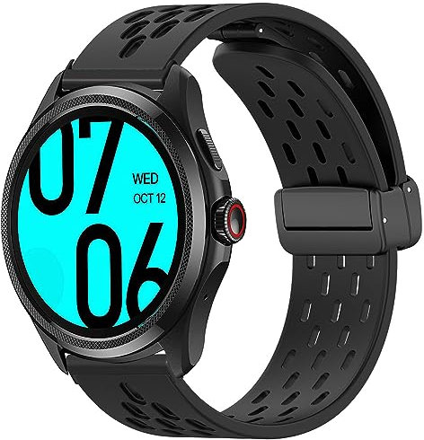 Blueshaweu Bracelet compatible avec Ticwatch Pro 5 - Magnétique - Réglable - En silicone - Pour montre connectée Ticwatch Pro 5