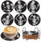 SHEGZHUC Diamond Painting Dessous de Verre Tete de Mort Lot de 6 Diamond Painting sous Verre Diamant Painting avec Support Broderie Diamant sous Verre Crâne Skull Crane Café Tasses à Thé et Boissons
