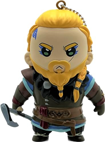 Good Loot Eivor Mini-Figur - Sammelfigur aus Vinyl - für Sammler - mit Anhänger - Weihnachtsschmuck - Geschenk für Gamer - Actionfigur Eivor aus dem Spiel Assassin’s Creed Valhalla - 8x8x12cm