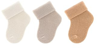Sterntaler Erstlingssocken 3er Pack uni - Unisex Baby Socken mit Viskose-Anteil (aus Bambuszellstoff) - hautsympathische Sommer Strümpfe für Neugeborene, sand, Größe 0